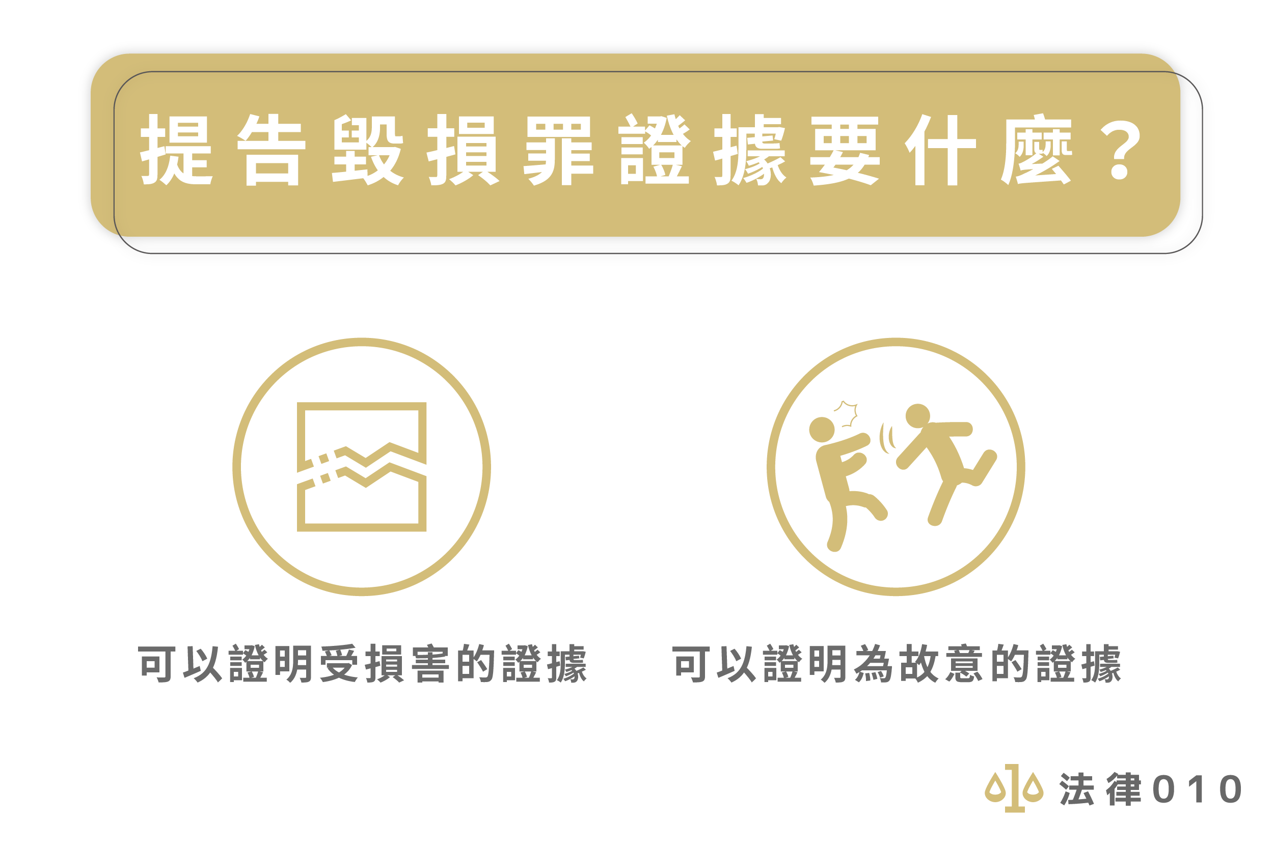 毀損罪證據要什麼？