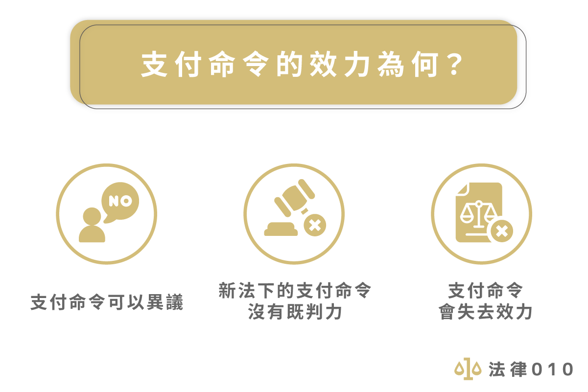 支付命令的效力為何？