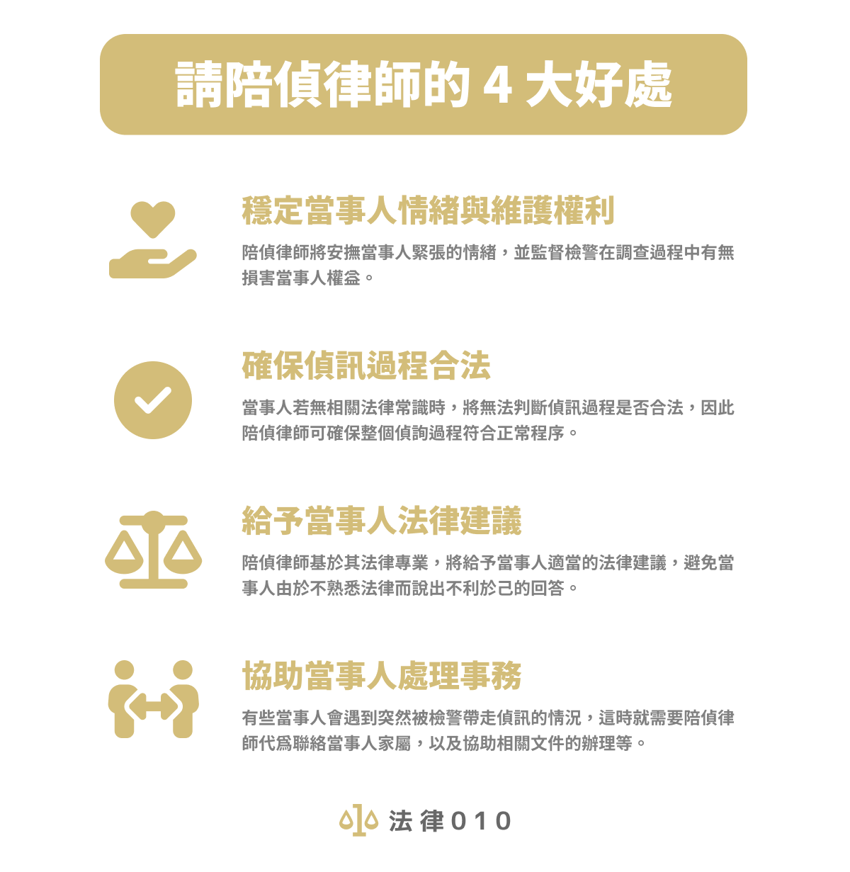 <a href="/blog/recommend-attorney/how-to-find-an-attorney/how-to-find-an-attorney-01">找律師</a>陪偵的好處