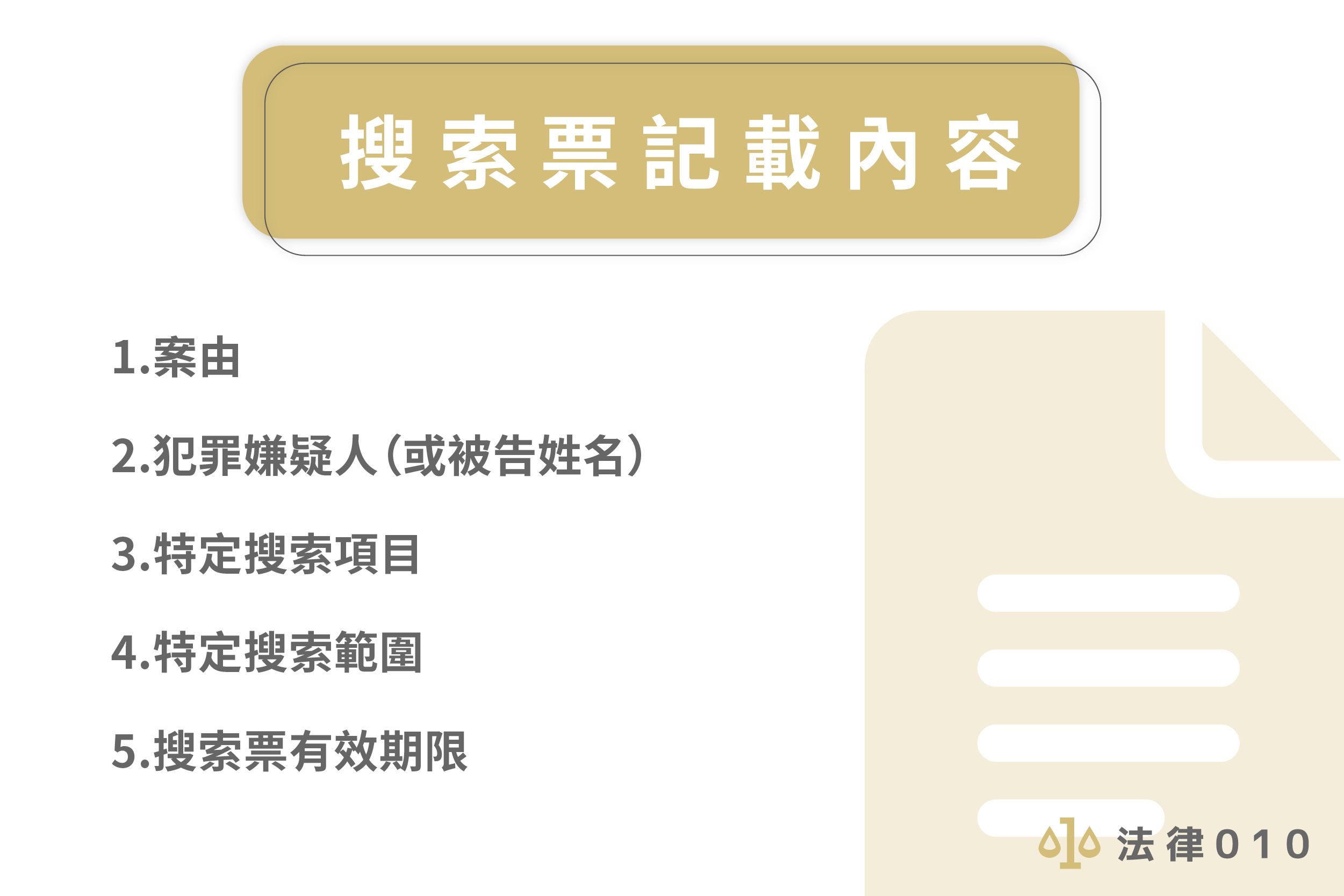 搜索票記載內容